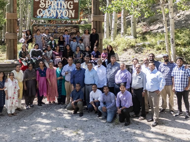 Church family at the Spring Canyon retreat in the mountains